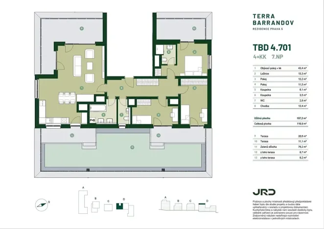 Prodej bytu 4+kk, Praha - Hlubočepy, Silurská, 120 m2