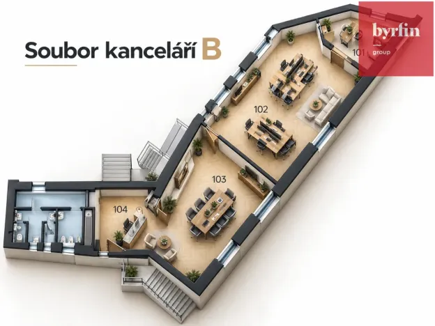 Pronájem kanceláře, Opava, Pekařská, 135 m2