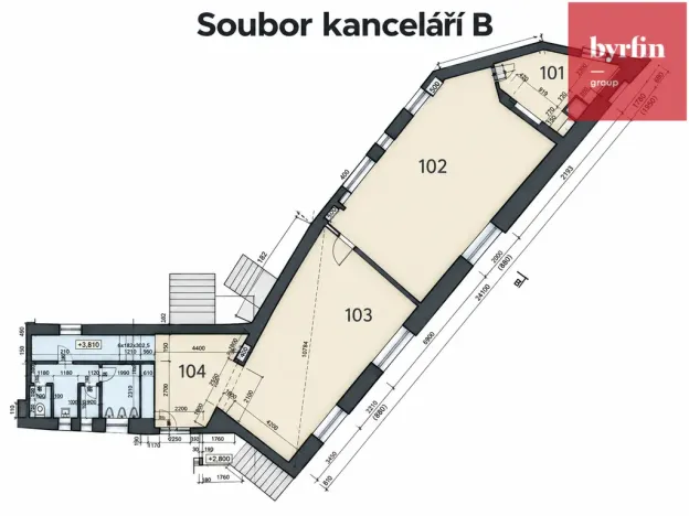 Pronájem kanceláře, Opava, Pekařská, 135 m2