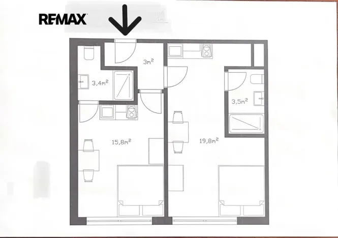 Prodej bytu 1+kk, Praha - Střížkov, Děčínská, 23 m2
