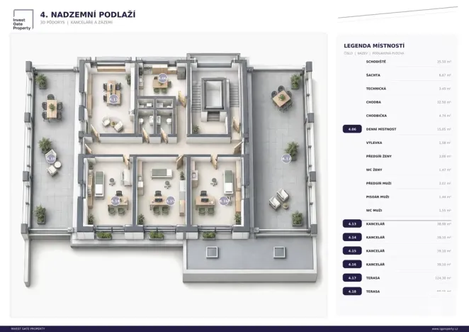 Pronájem kanceláře, Třeboň, Nová, 50 m2