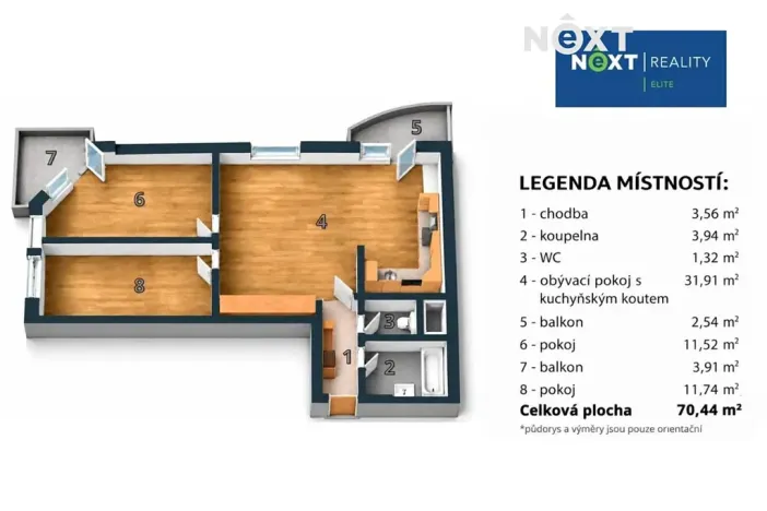 Prodej bytu 3+kk, Olomouc, gen. Píky, 77 m2