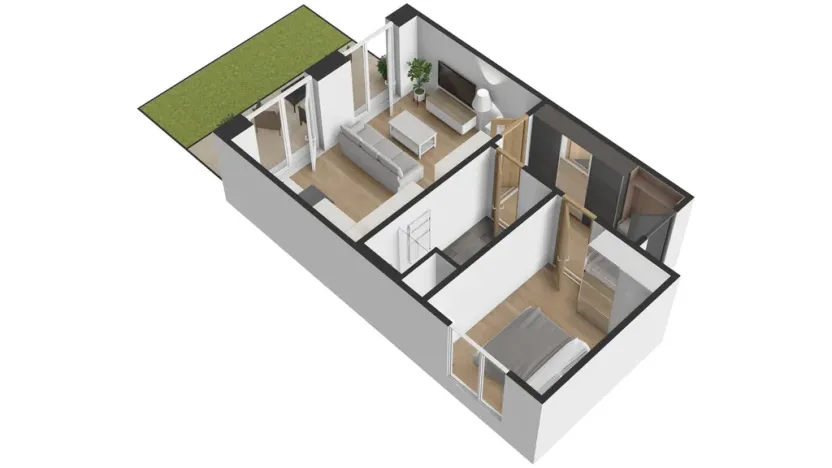 Pronájem bytu 2+kk, Praha, Haenkeho, 43 m2