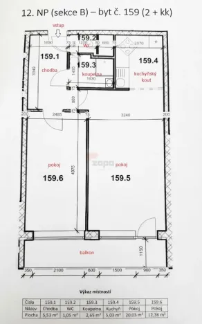 Pronájem bytu 2+kk, Praha - Hloubětín, Kukelská, 53 m2