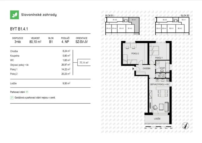 Prodej bytu 3+kk, Olomouc - Povel, Loudova, 80 m2