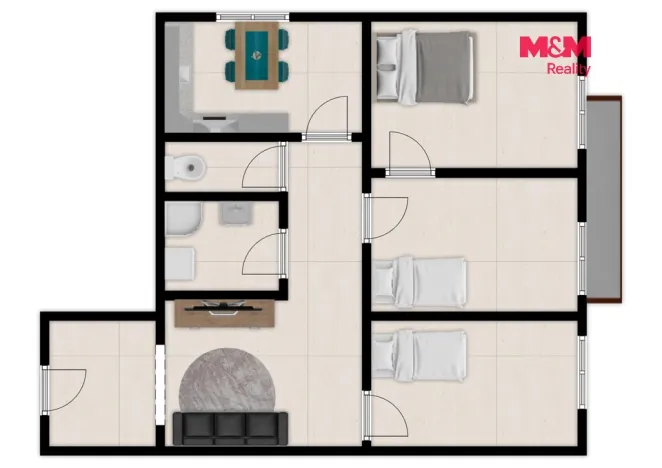 Prodej bytu 4+1, Praha - Kamýk, Imrychova, 71 m2