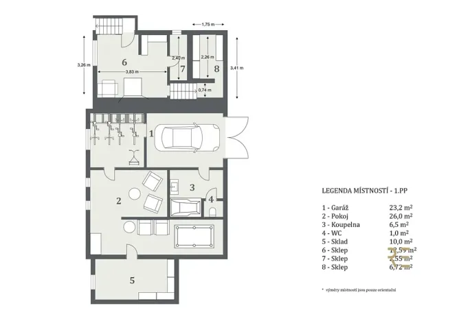 Prodej rodinného domu, Praha - Třeboradice, Šircova, 306 m2
