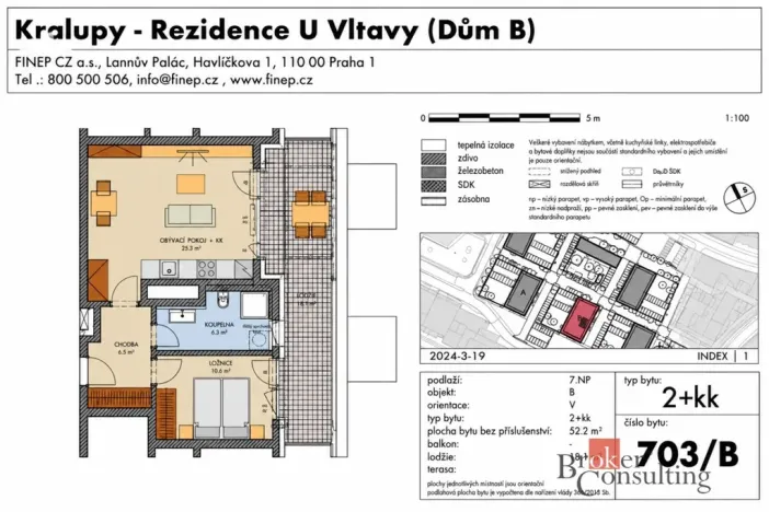 Prodej bytu 2+kk, Kralupy nad Vltavou, Nádražní, 49 m2