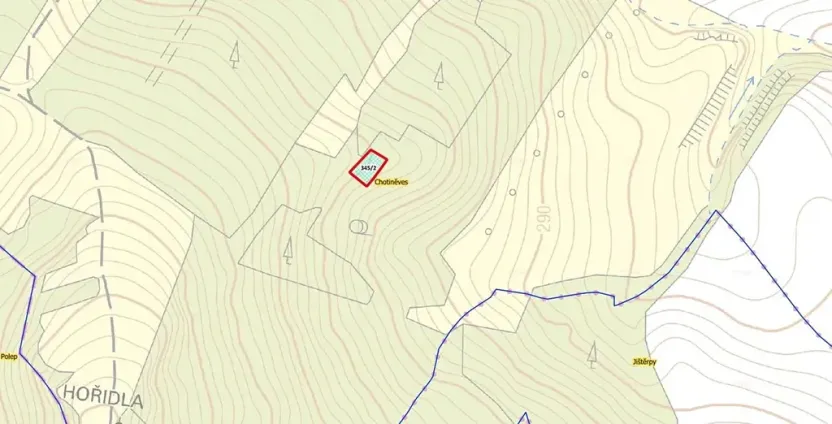 Prodej louky, Chotiněves, 868 m2