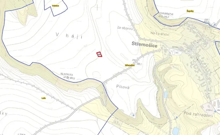 Prodej pole, Střemošice, 1129 m2