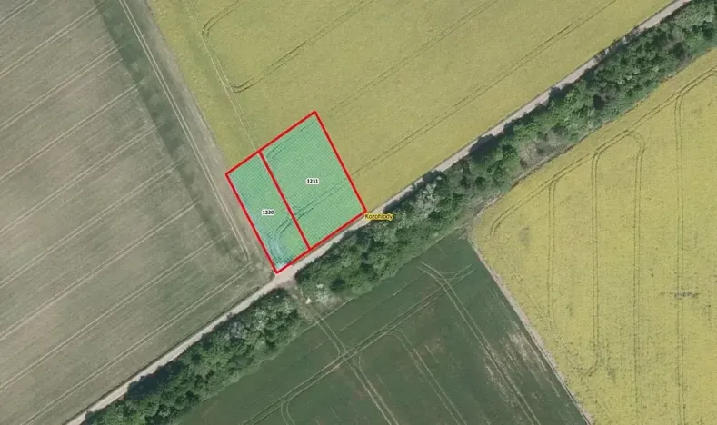 Prodej pole, 411 m², Vlkaneč, Kozohlody