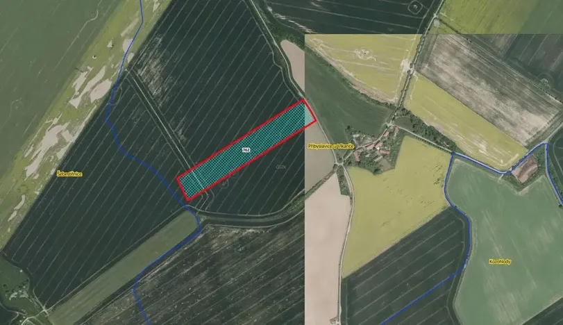Prodej pole, 5000 m², Vlkaneč, Přibyslavice
