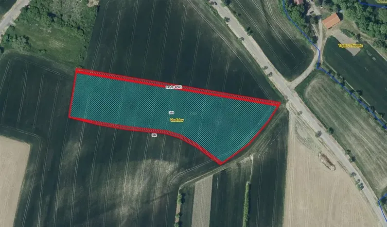 Prodej pole, 12483 m², Vlastislav