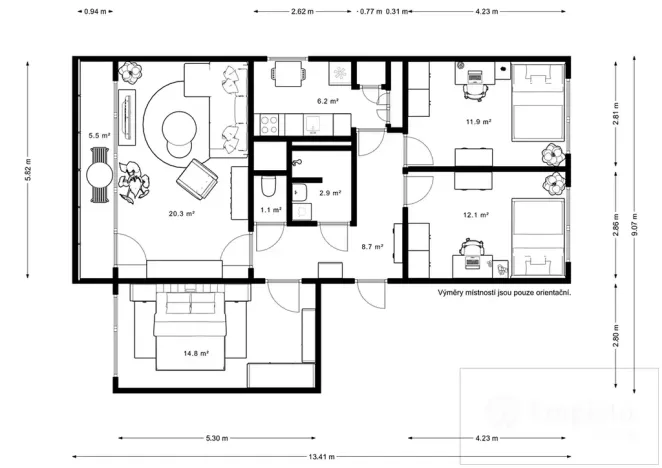 Prodej bytu 4+1, Praha - Újezd nad Lesy, Žherská, 81 m2