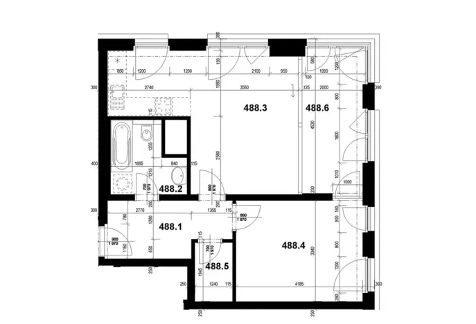 Pronájem bytu 2+kk, Praha - Žižkov, Olšanská, 61 m2