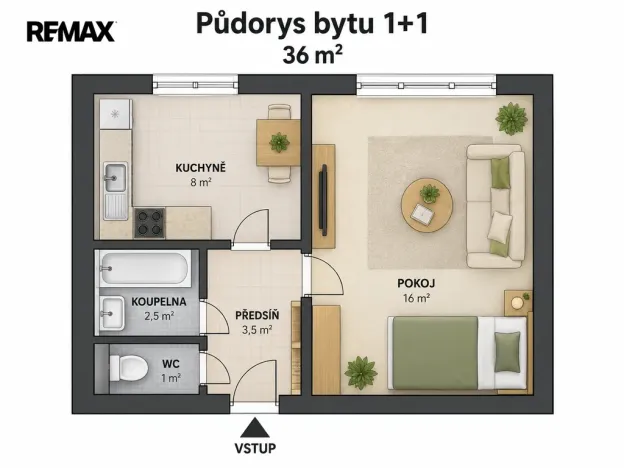 Prodej bytu 1+1, Nejdek, Okružní, 36 m2