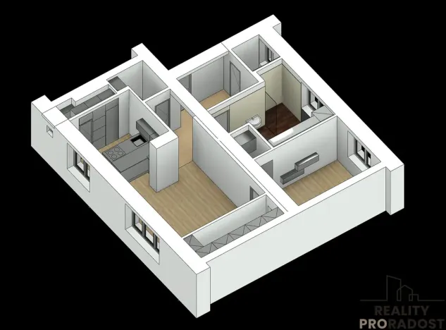 Prodej bytu 2+kk, Ostrava, Vrázova, 79 m2