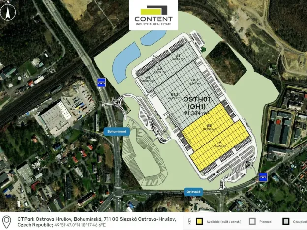 Pronájem výrobních prostor, Ostrava - Hrušov, Bohumínská, 36000 m2