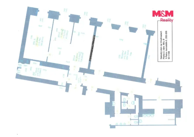 Pronájem kanceláře, Praha - Vinohrady, náměstí Míru, 92 m2