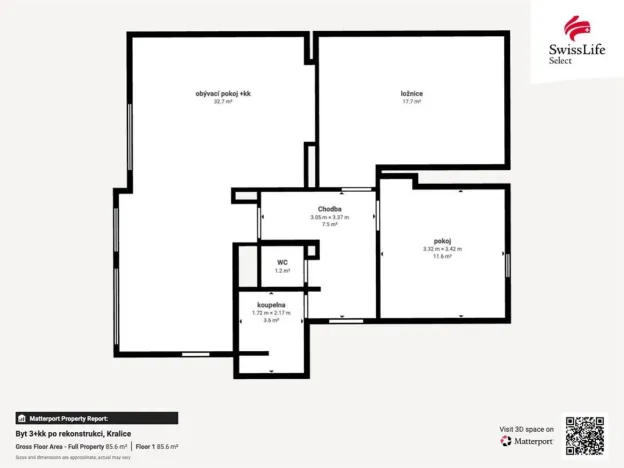 Prodej bytu 3+kk, Chlístovice - Kralice, 85 m2