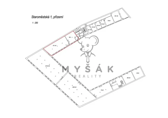 Pronájem skladu, České Budějovice - České Budějovice 1, Hradební, 122 m2