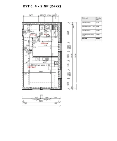Pronájem bytu 2+kk, Kostelec nad Černými lesy, Pražská, 55 m2