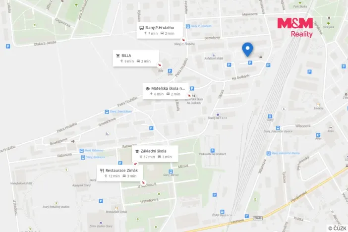 Pronájem bytu 1+kk, Slaný, Na Dolíkách, 33 m2