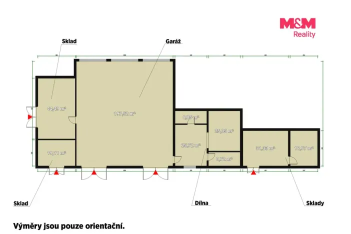 Pronájem výrobních prostor, Nepomuk - Dvorec, 378 m2