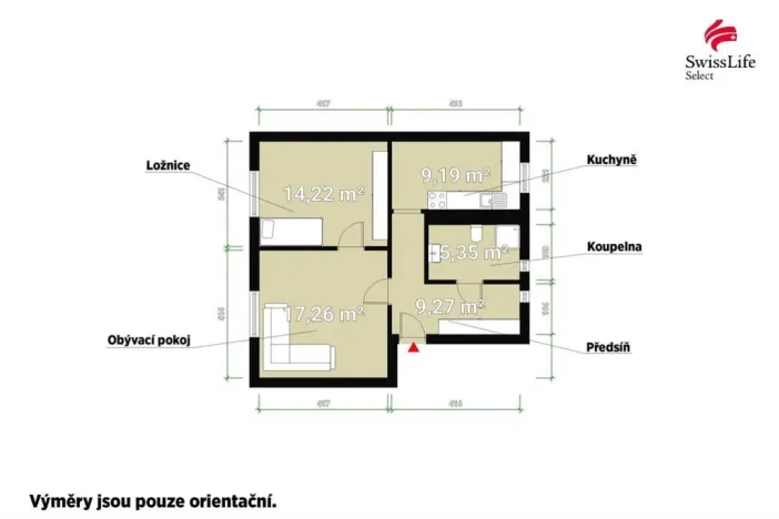 Pronájem bytu 2+1, Plzeň - Koterov, Chválenická, 56 m2
