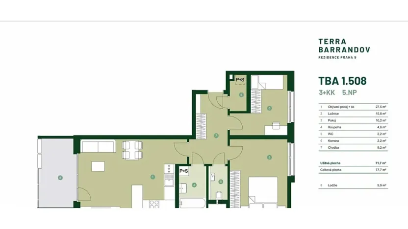 Prodej bytu 3+kk, Praha - Hlubočepy, Silurská, 78 m2