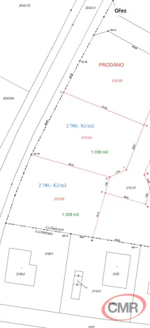 Prodej pozemku pro bydlení, Sedlčany - Sestrouň, 1059 m2