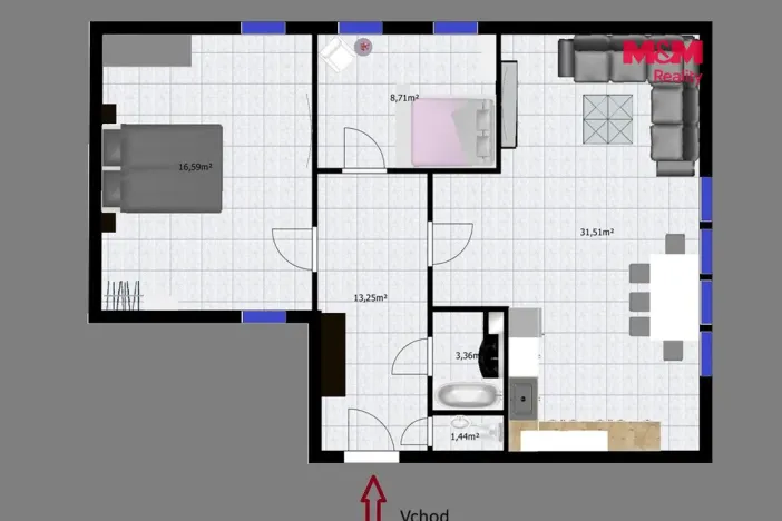 Pronájem bytu 3+kk, Hostovlice, 75 m2
