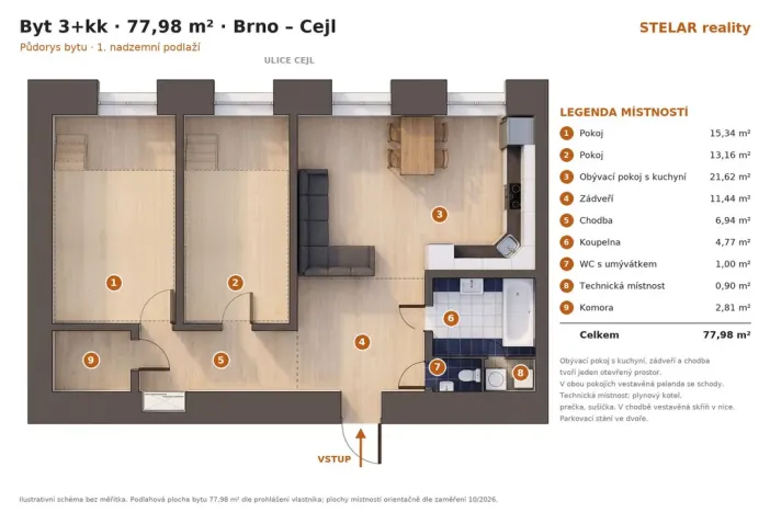 Prodej bytu 3+kk, Brno - Zábrdovice, Cejl, 78 m2