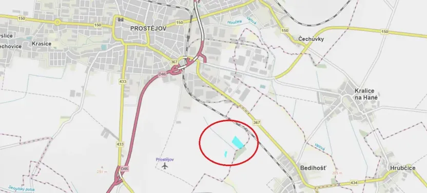 Prodej pole, 36814 m², Prostějov
