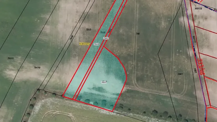 Prodej pozemku, 3151 m², Krakovany