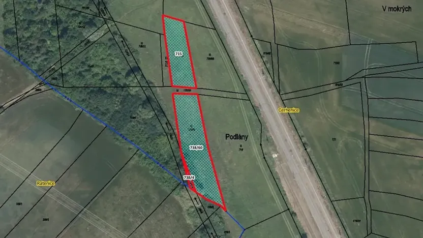Prodej pozemku, 2662 m², Cerhenice