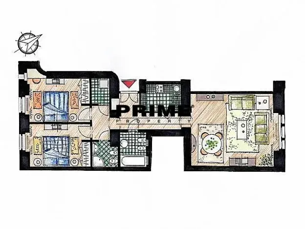 Pronájem bytu 3+1, Praha - Nové Město, Odborů, 80 m2