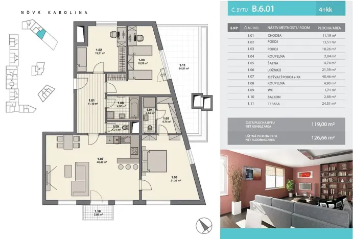 Prodej bytu 4+kk, Ostrava - Moravská Ostrava, Na Prádle, 119 m2