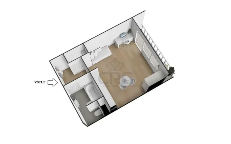 Prodej bytu 1+kk, Brno, Okrouhlá, 32 m2