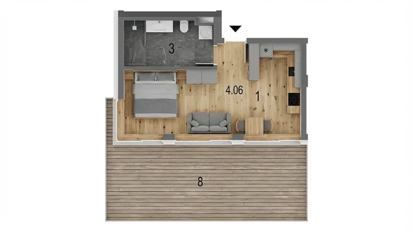 Prodej bytu 1+kk, Luhačovice, Zatloukalova, 35 m2
