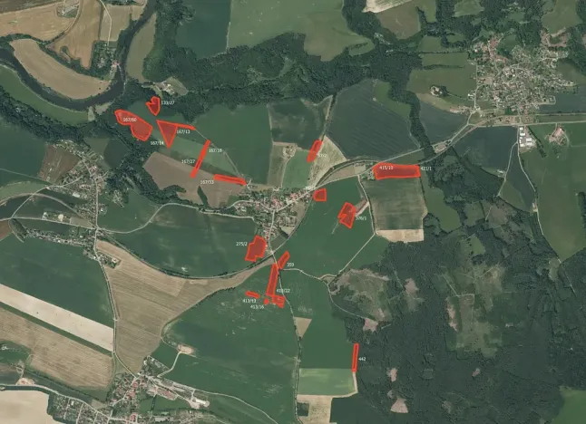 Prodej pole, 57153 m², Bušovice, Střapole