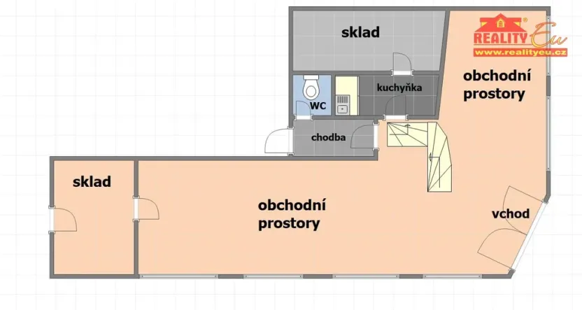 Pronájem obchodního prostoru, Náchod, Krámská, 169 m2