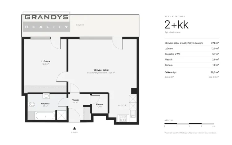 Pronájem bytu 2+kk, Praha, Mecháčková, 61 m2