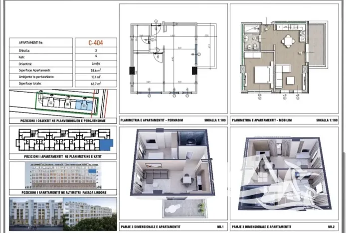 Prodej bytu 2+kk, Golem, Albánie, 68 m2