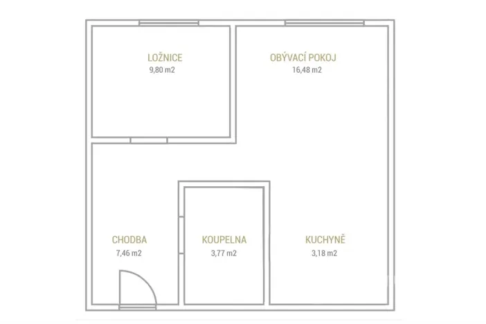 Prodej bytu 2+kk, Most, Bohuslava Vrbenského, 40 m2