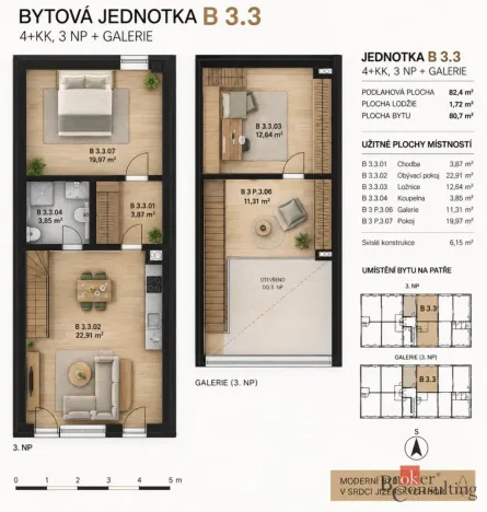 Pronájem bytu 4+kk, Velké Hamry, 80 m2