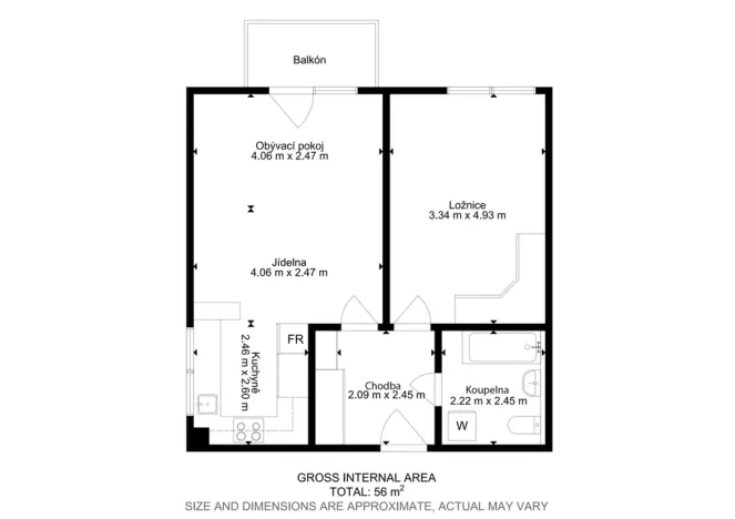 Prodej bytu 2+kk, Brno - Slatina, Křehlíkova, 55 m2