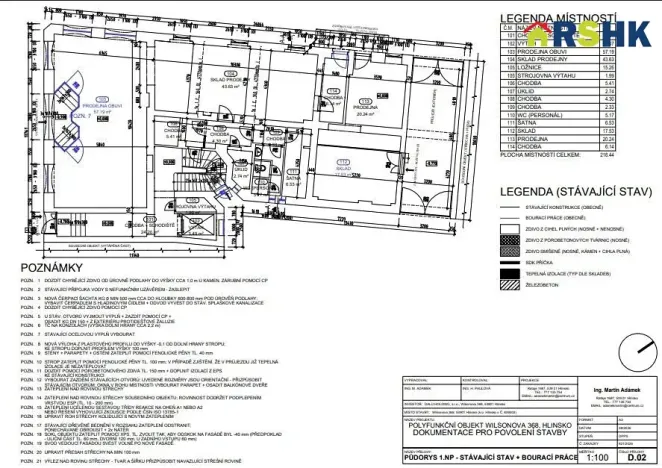 Pronájem obchodního prostoru, Hlinsko, Wilsonova, 122 m2