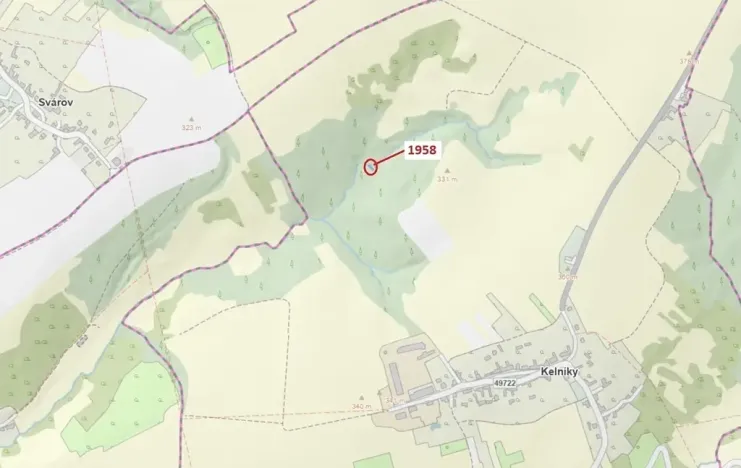 Dražba pozemku, 99 m², Kelníky