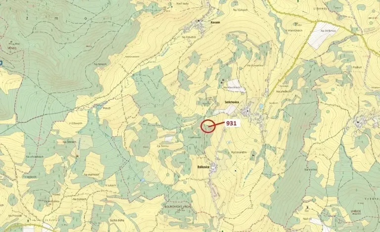 Dražba pozemku, 126 m², Zálezly